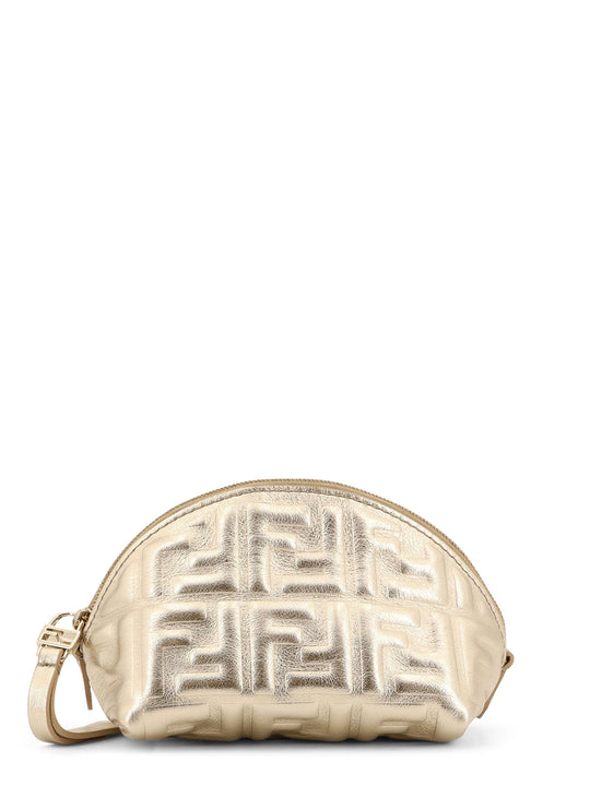 Laminated Leather Beauty Case With All-Over Ff Motif