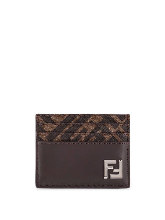 Ff Fabric And Leather Card Holder