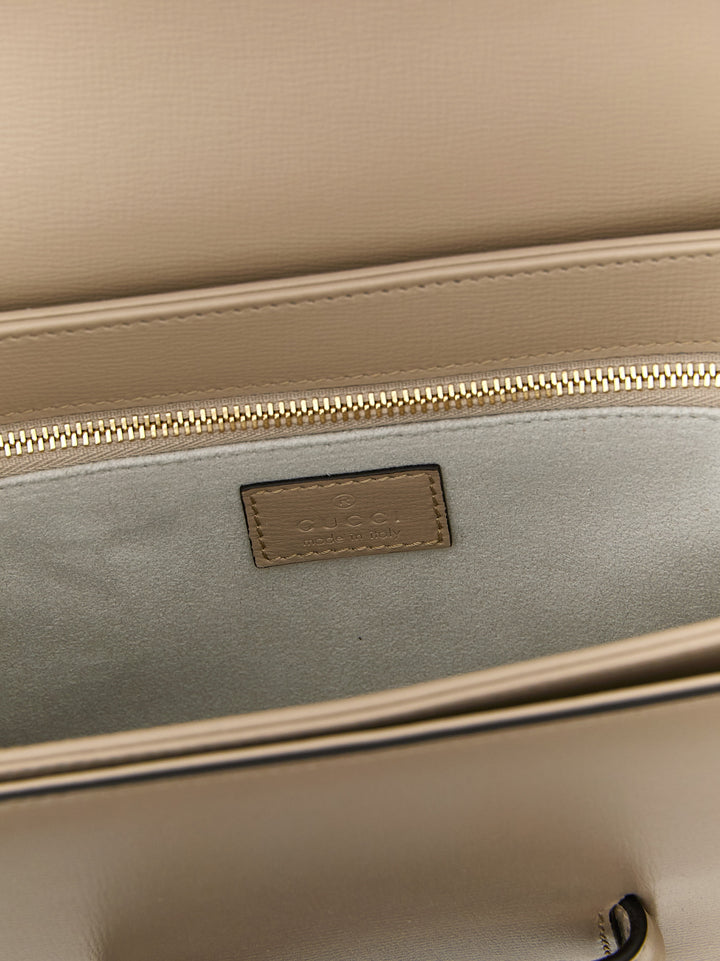 Gucci Gucci Horsebit 1955 Shoulder Bags - Beige | b1ca1b8100753fc2841bccc17f55be39d08677b5