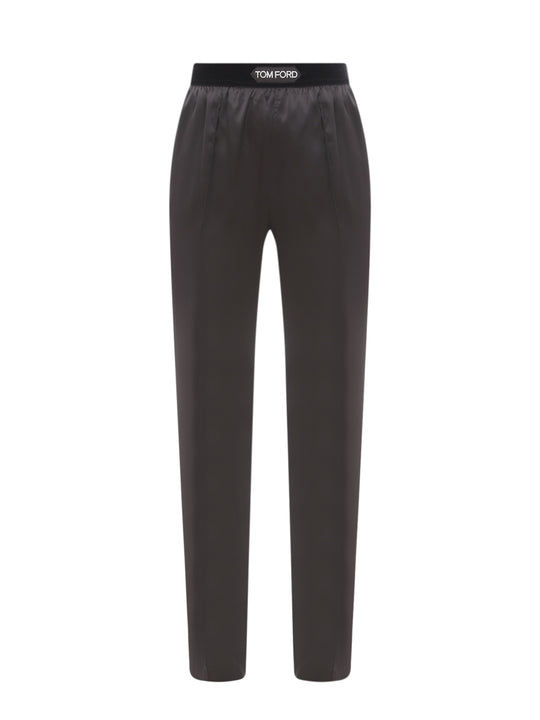 Silk Trouser With Velvet Waistband