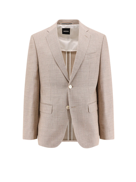 Lined Wool Blend Blazer