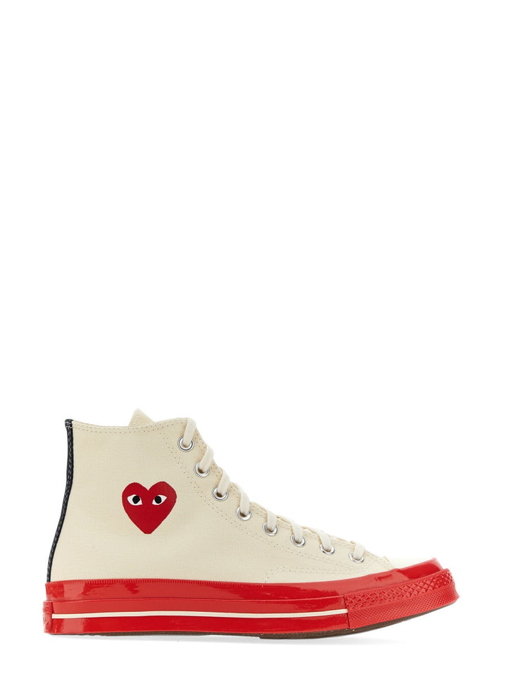 Comme Des Garçon Play x Converse Sneakers - White | Wanan Luxury