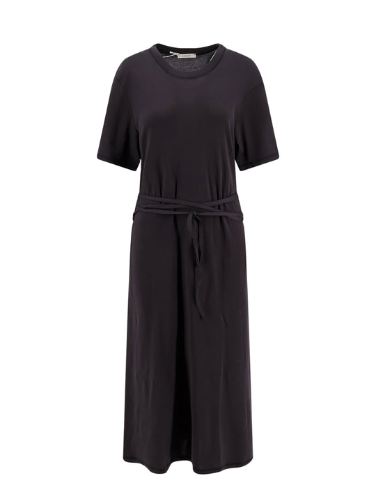 Cotton T-Shirt Dress With Belt