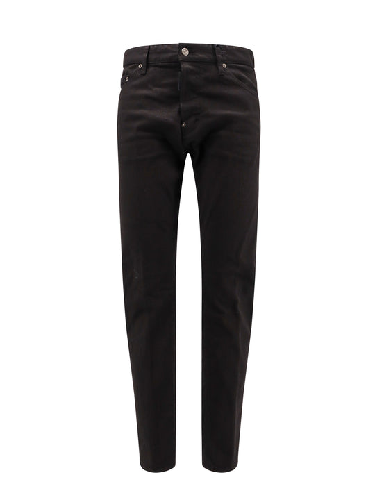 Stretch Cotton Trouser With White Bull Tag