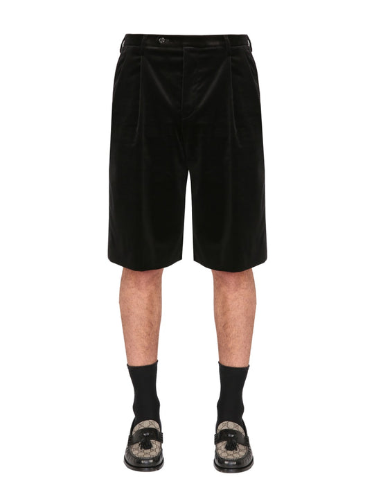 Stretch Velvet Shorts