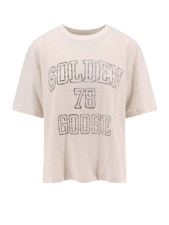 Light Linen T-Shirt With Internal Print