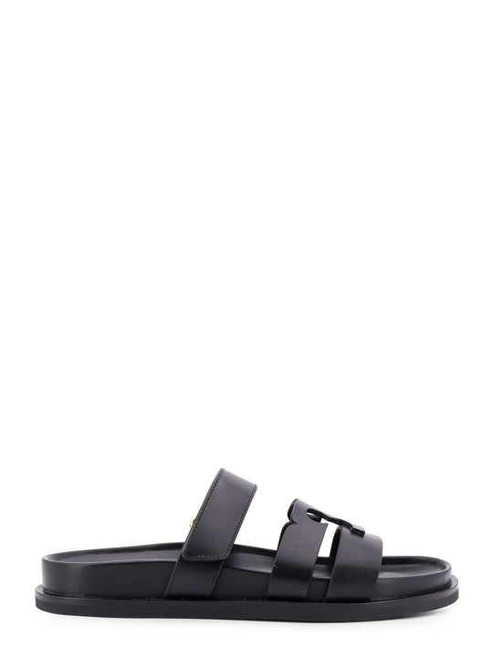 Ines Leather Sandals With Monogram Detail