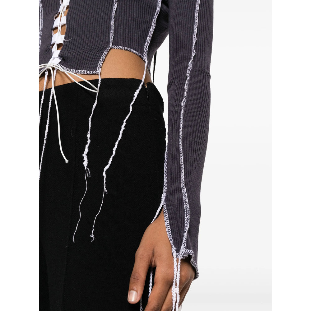 Julfer Tops - Gray, White | 44d2090f4f68ece9305c3be55852e6ce9e1ad796