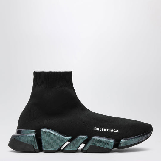 Black/Blue Speed 2.0 Iridescent Knit Sneakers