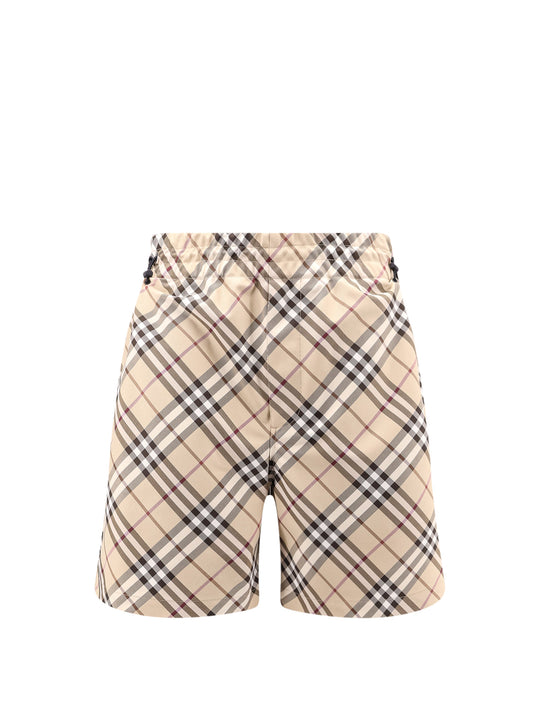 Traditional Check Nylon Bermuda Shorts