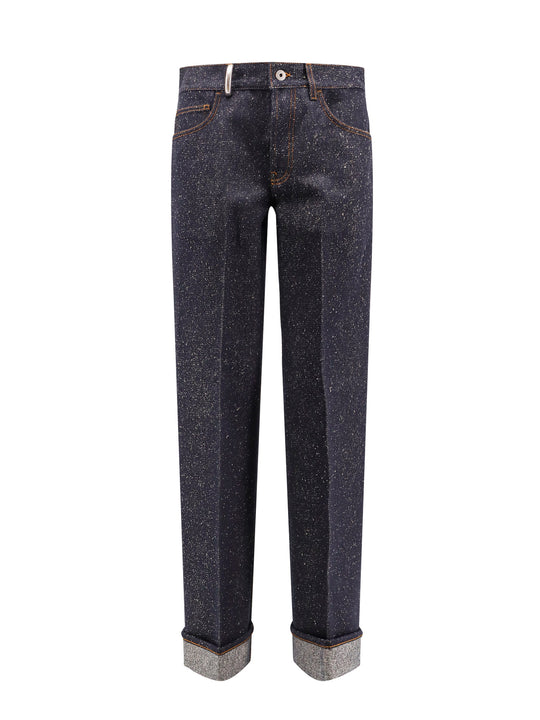 Cotton Blend Trouser With Metal Belt Loop