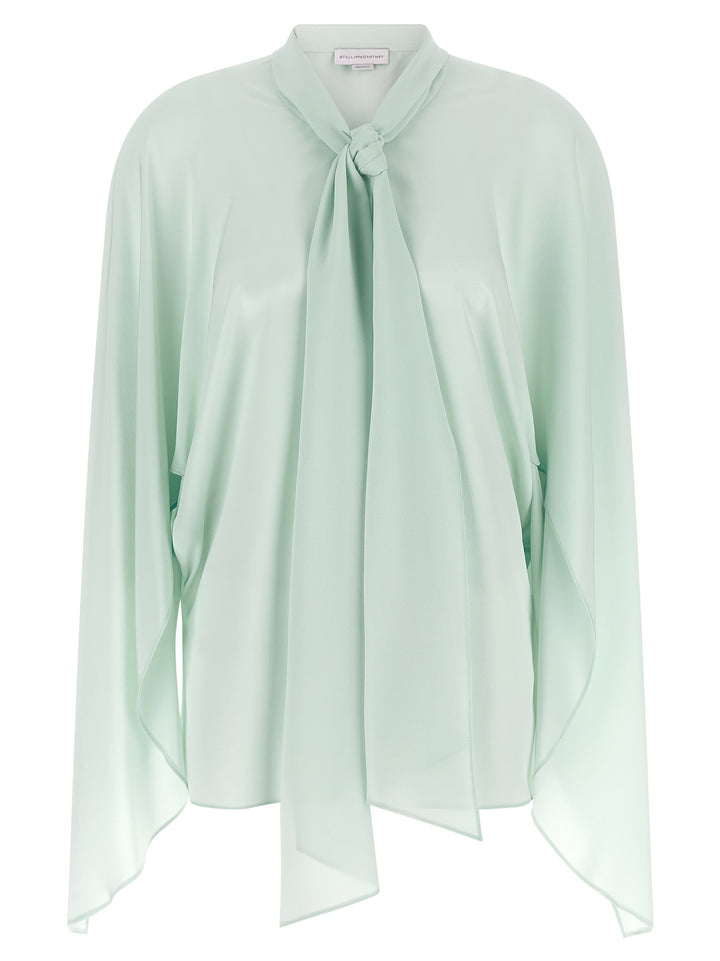 Stella Mccartney Lavallière Collar Shirt Shirt and Blouse - Green | 9a045f366424f5fa02c5022e2a76ec6daceaea47