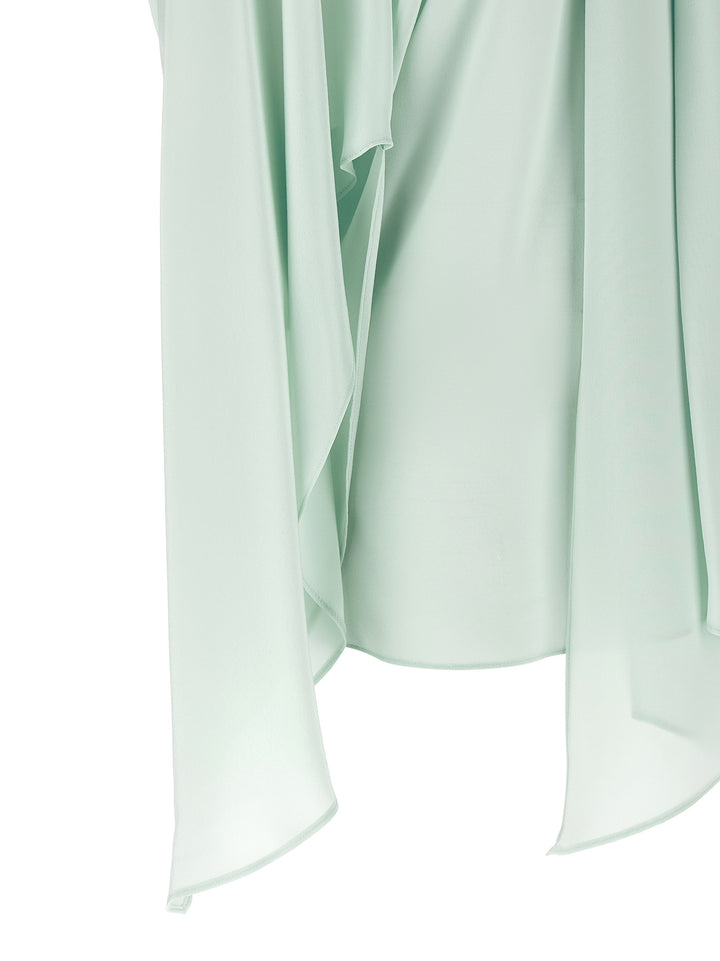 Stella Mccartney Lavallière Collar Shirt Shirt and Blouse - Green | 2e41cd4655e088f56976d6a1c34263e01d129559