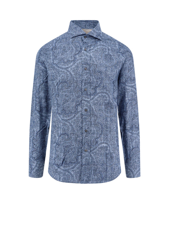 Cotton Shirt With Paisley Motif