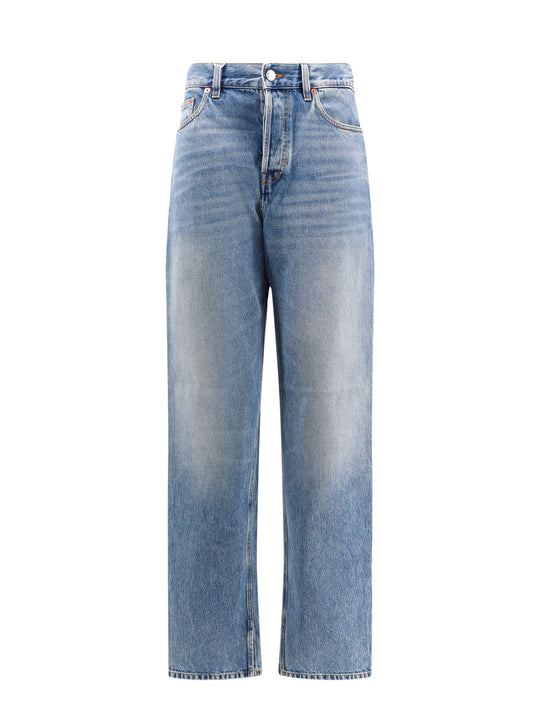 Boyfriend Jeans With Gucci Rosso Ancora Tag