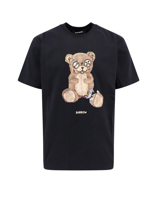 Cotton T-Shirt With Flocked Logo