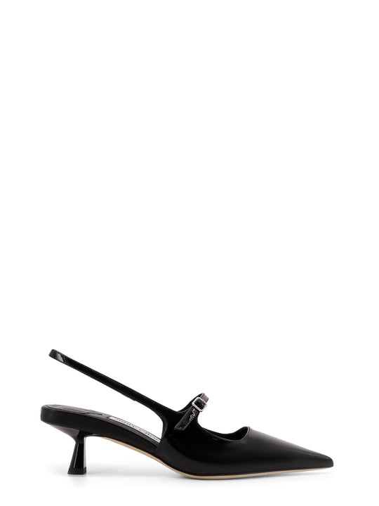 Patent Leather Slingback With Back Monogram