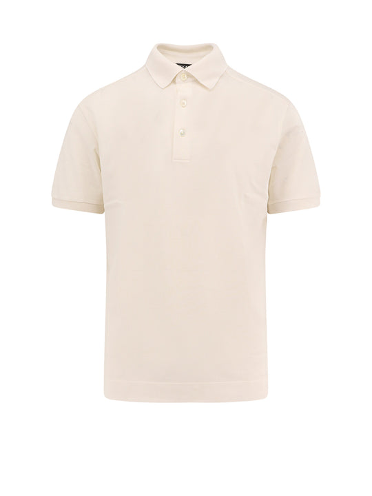 Cotton And Silk Polo Shirt