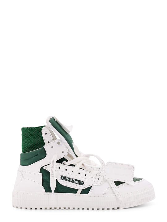 3.0 Off Court Leather High-Top Sneakers With Fabric Inserts