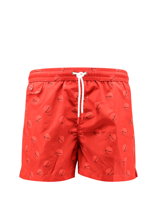 Nylon Swim Trunk With All-Over Print