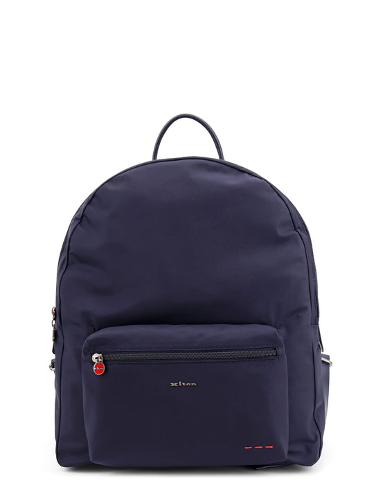 Nylon Backpack With Metal Logo On The Bottom