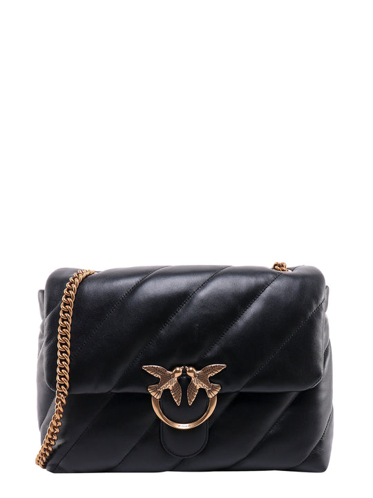 Matelassé Leather Shoulder Bag With Iconic Love Birds Buckle