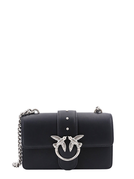Leather Shoulder Bag With Iconic Love Birds Buckle
