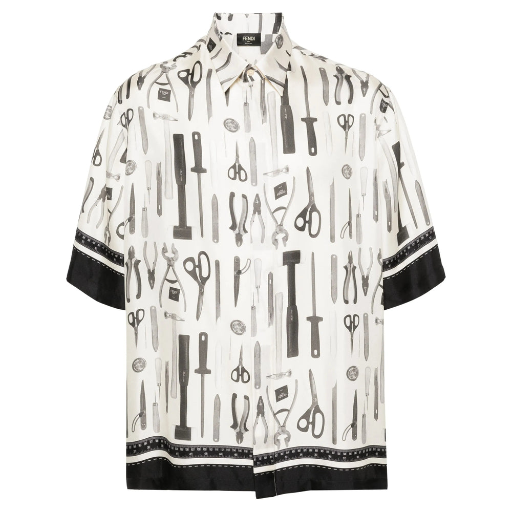 Fendi Shirts - Neutral, Black | b4b293b9073393f9a08541c22bcf4abf16c29fd2