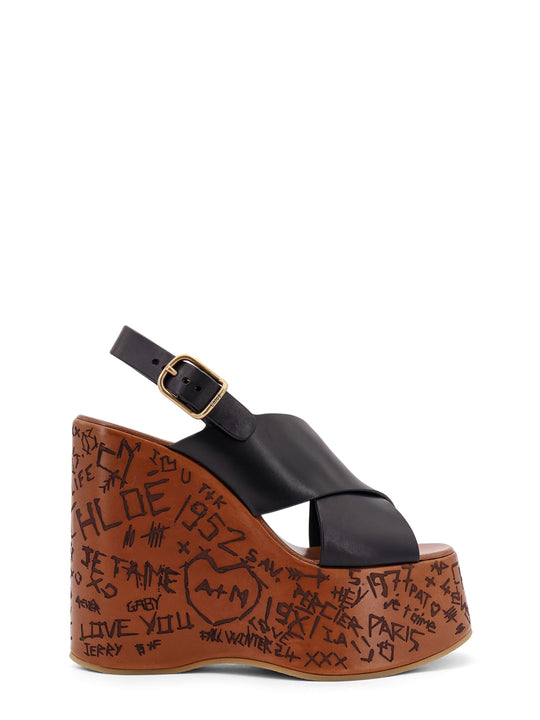 Maxime Leather Sandals With Wedge