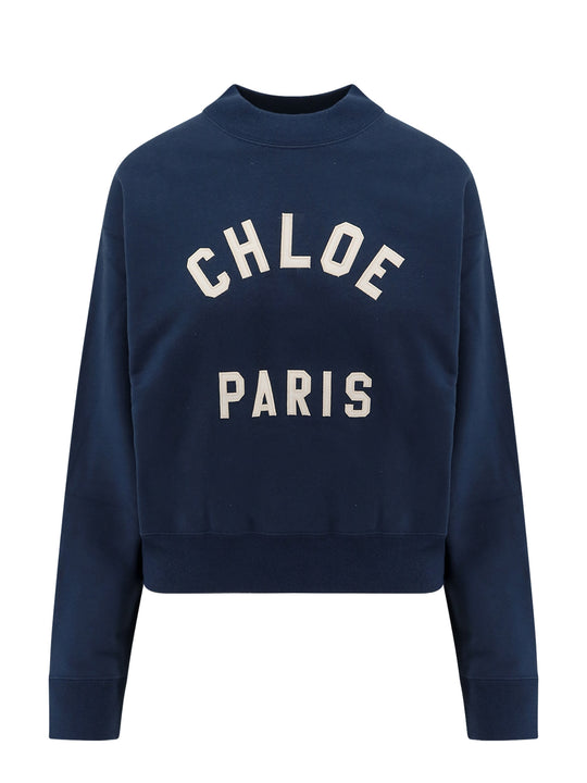 Cotton Sweatshirt With Lettering Logo