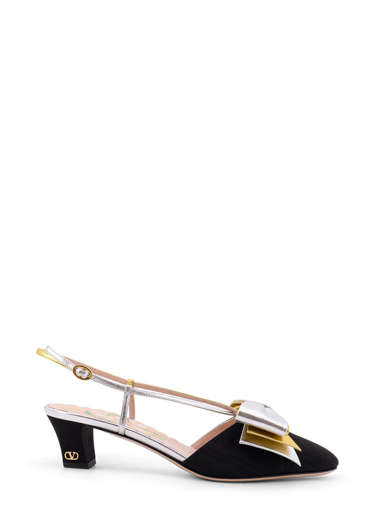 Bowow Moiré Fabric Slingback
