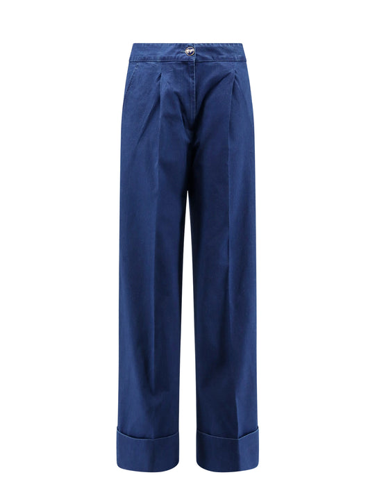 Wide Fit Bottom Fold Jeans