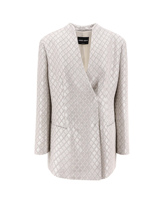 Jersey Blazer With All-Over Sequins