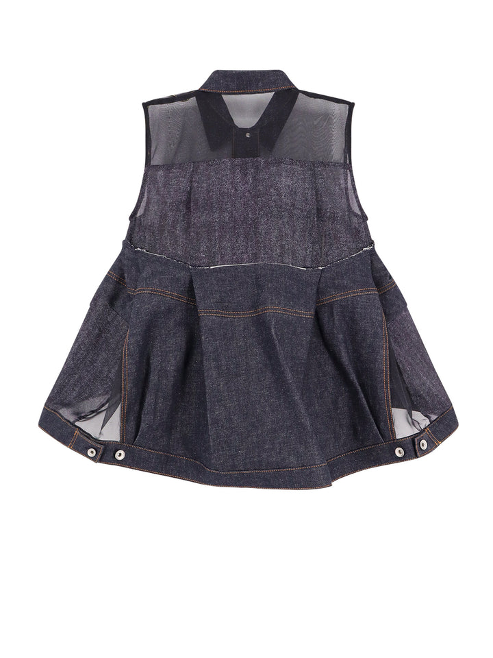 Sacai Shirts - Blue and green | 8c1672060d256b3a3f587627010f7a189a2a6929