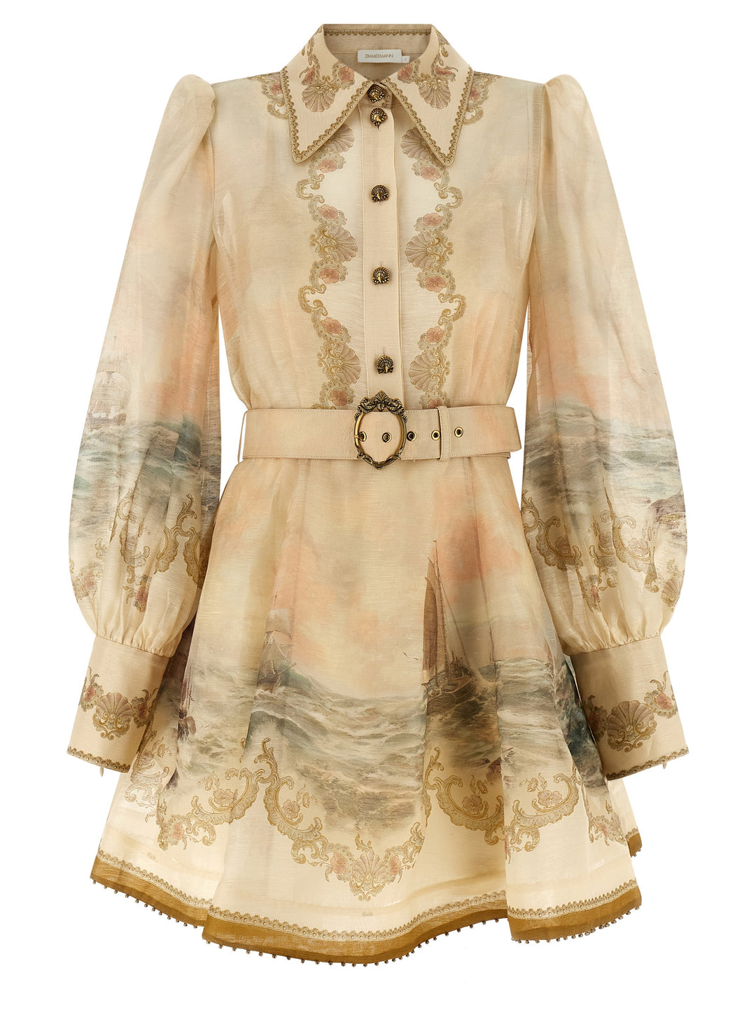 Zimmermann Rebellion Marine Dresses - Beige | d3c390f6ba985773106e24c627adb1f3d55324ff
