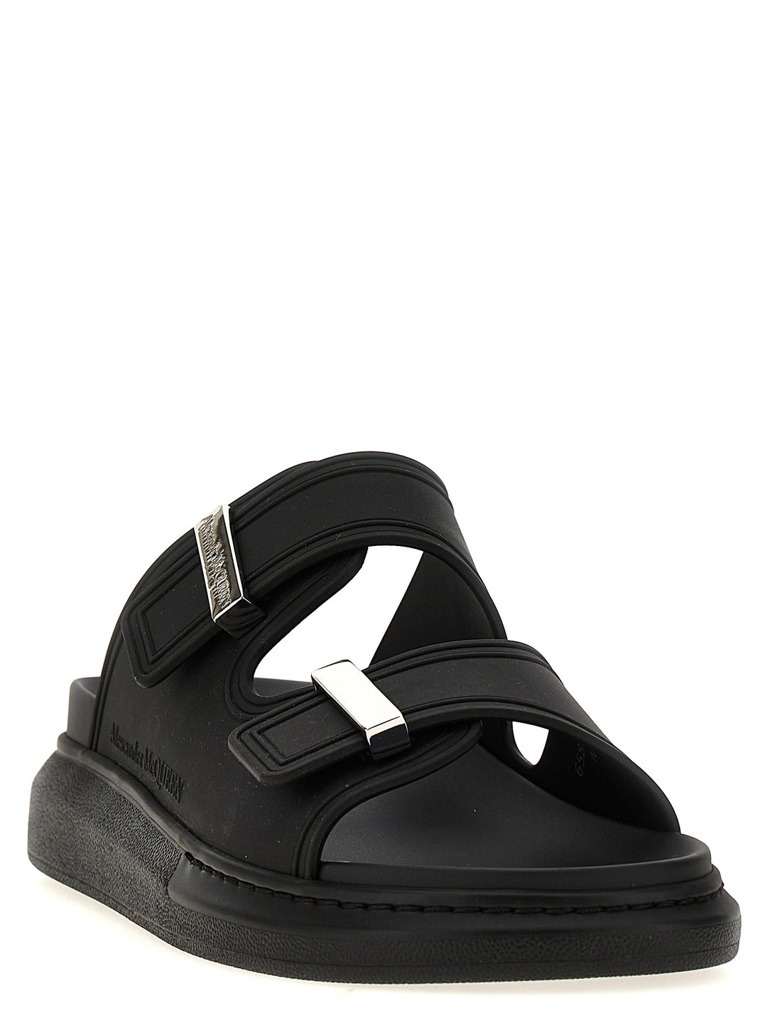 Mcqueen Rubber Sandals - Black | a4fdd830bae076aee38024b3d8a0f7d66fc5d28b