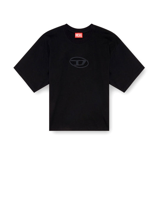 Cotton T-Shirt With Frontal Oval-D Logo