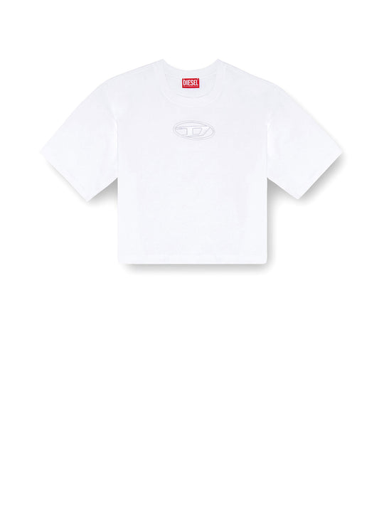 Cotton T-Shirt With Frontal Oval-D Logo