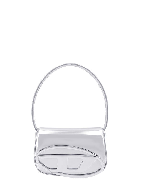 Leather Handbag With Frontal Monogram