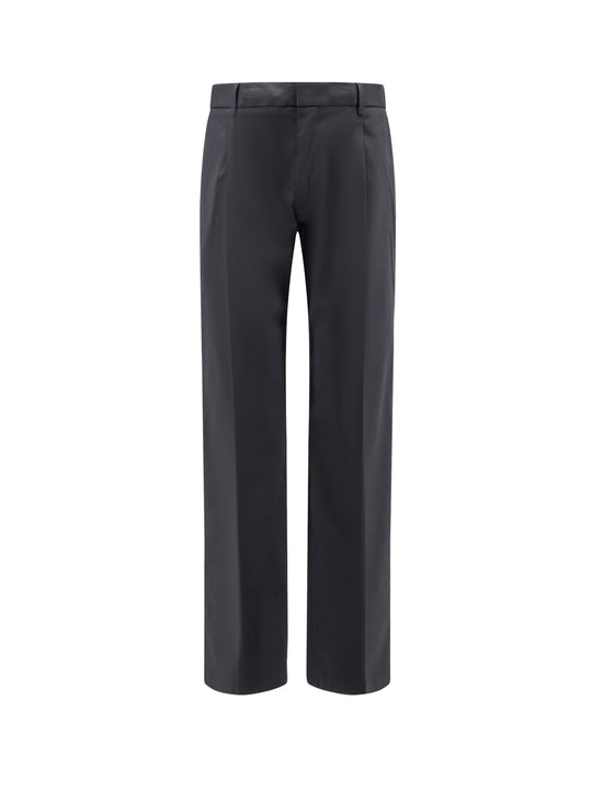 Cotton Trouser With Elastic Inserts And Drawstring