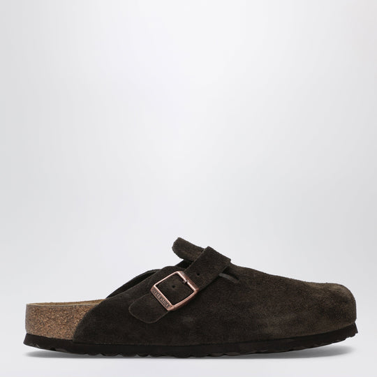Brown Suede Boston Clogs By Birkenstock
