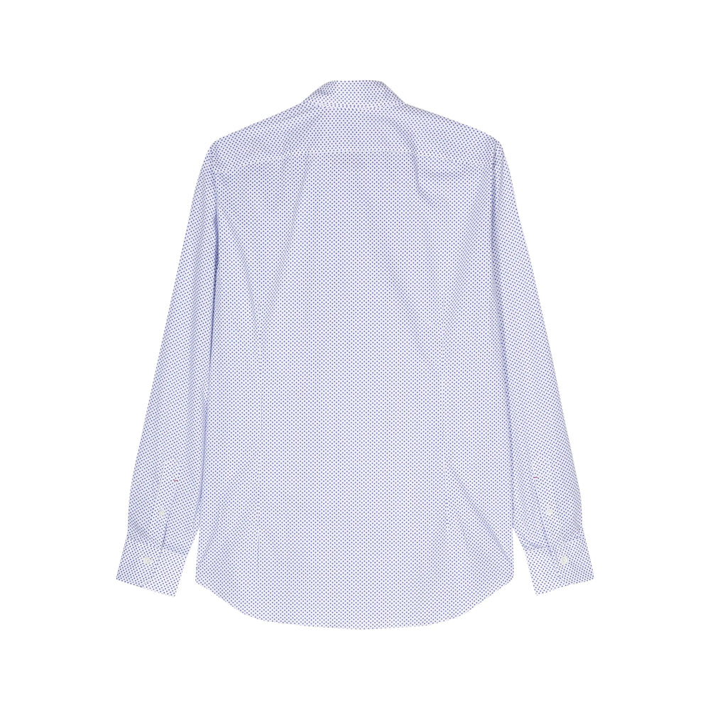 Mazzarelli Shirts - White, Blue | 871ba38585395bfa8f400a7d9db344b25abc2b35