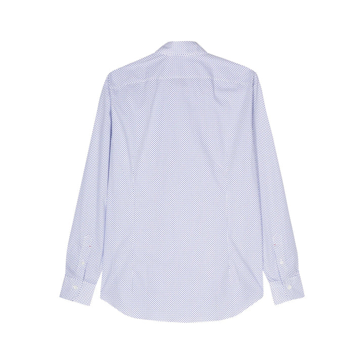 Mazzarelli Shirts - White, Blue | 871ba38585395bfa8f400a7d9db344b25abc2b35
