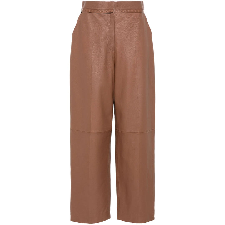 Fendi Leather Pants - Brown | 4fd12bee29379ea1b3e40b5c427bbe0da068fc6d