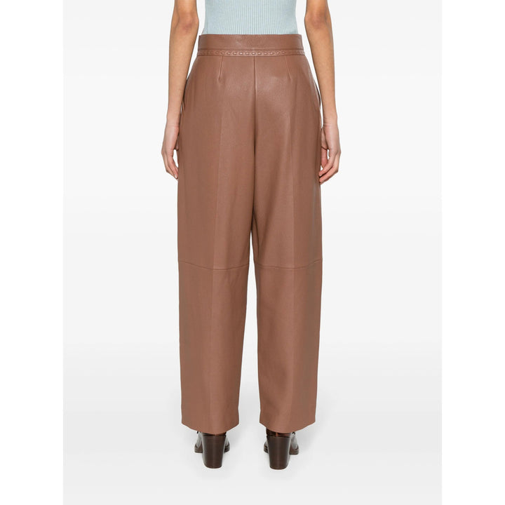 Fendi Leather Pants - Brown | 69f3b5f30af45d2d7add614fb67109a2510a7ae2