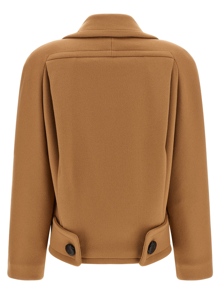Stella Mccartney Double-Breasted Coat Coats and Trench Coats - Beige | 490efc70e35c00ecee3ef04b3f63229025df04ab