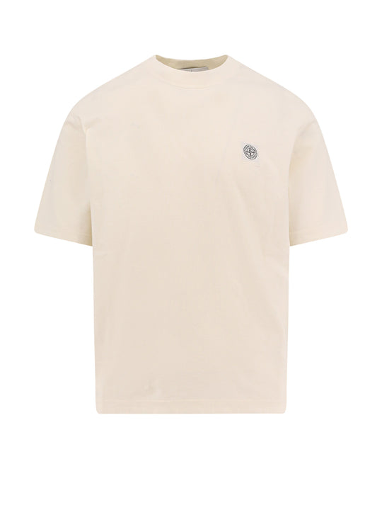 Organic Cotton T-Shirt With Frontal Logo Patch