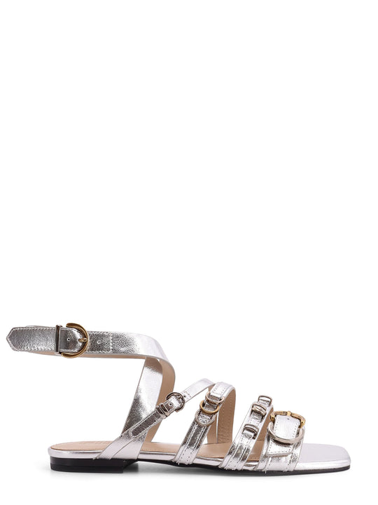 Laminated Leather Sandals