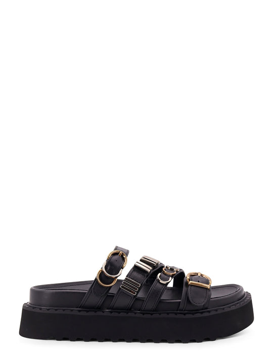 Leather Sandals With Metal Details