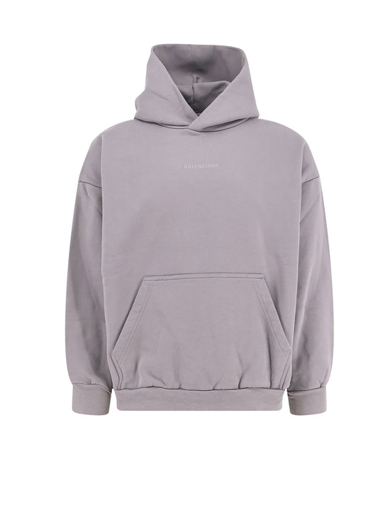 Cotton Sweatshirt With Printed Logo